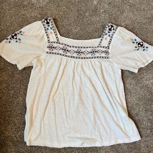 Lucky Brand Embroidered Peasant Top - small